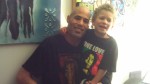 American painter and poet Travis Bonneau hanging with his son Kingston! 2012 Portland, Oregon
